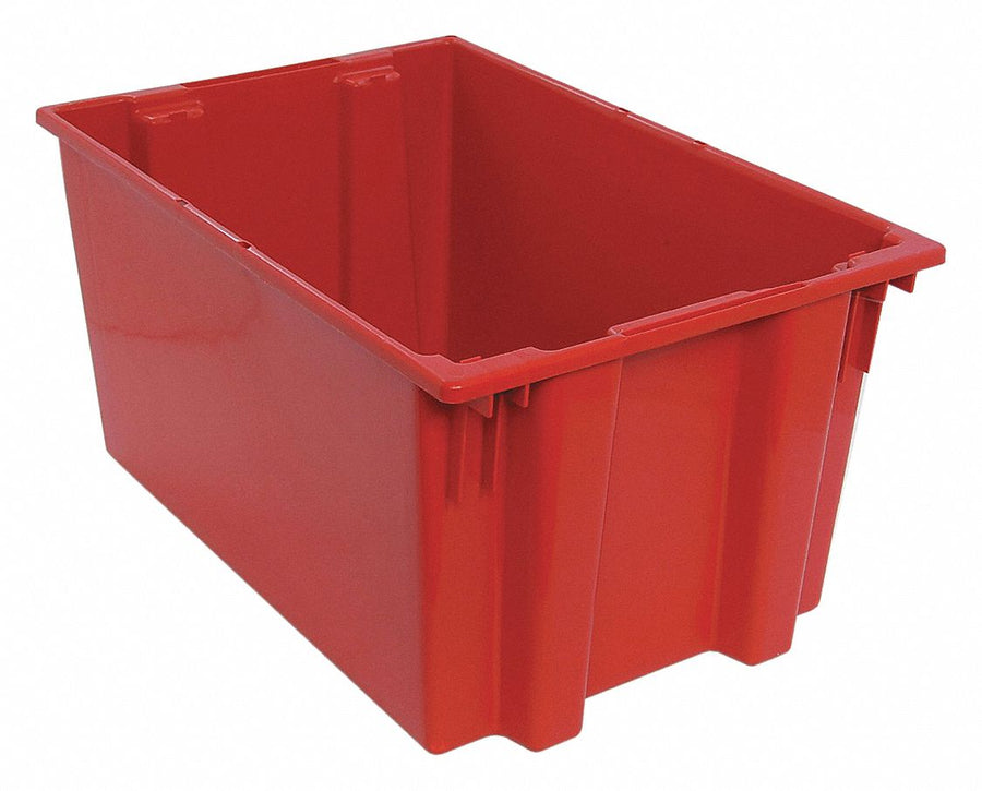 E1886 Stk and Nest Ctr Red Solid Polypropylene