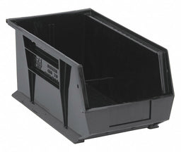F0605 Hang and Stack Bin Black PP 7 in