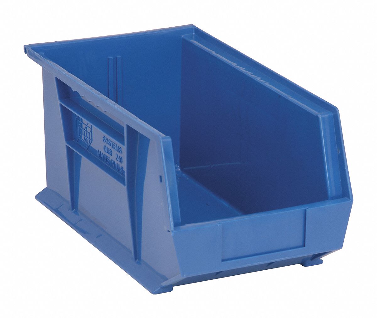 F0605 Hang and Stack Bin Blue PP 7 in