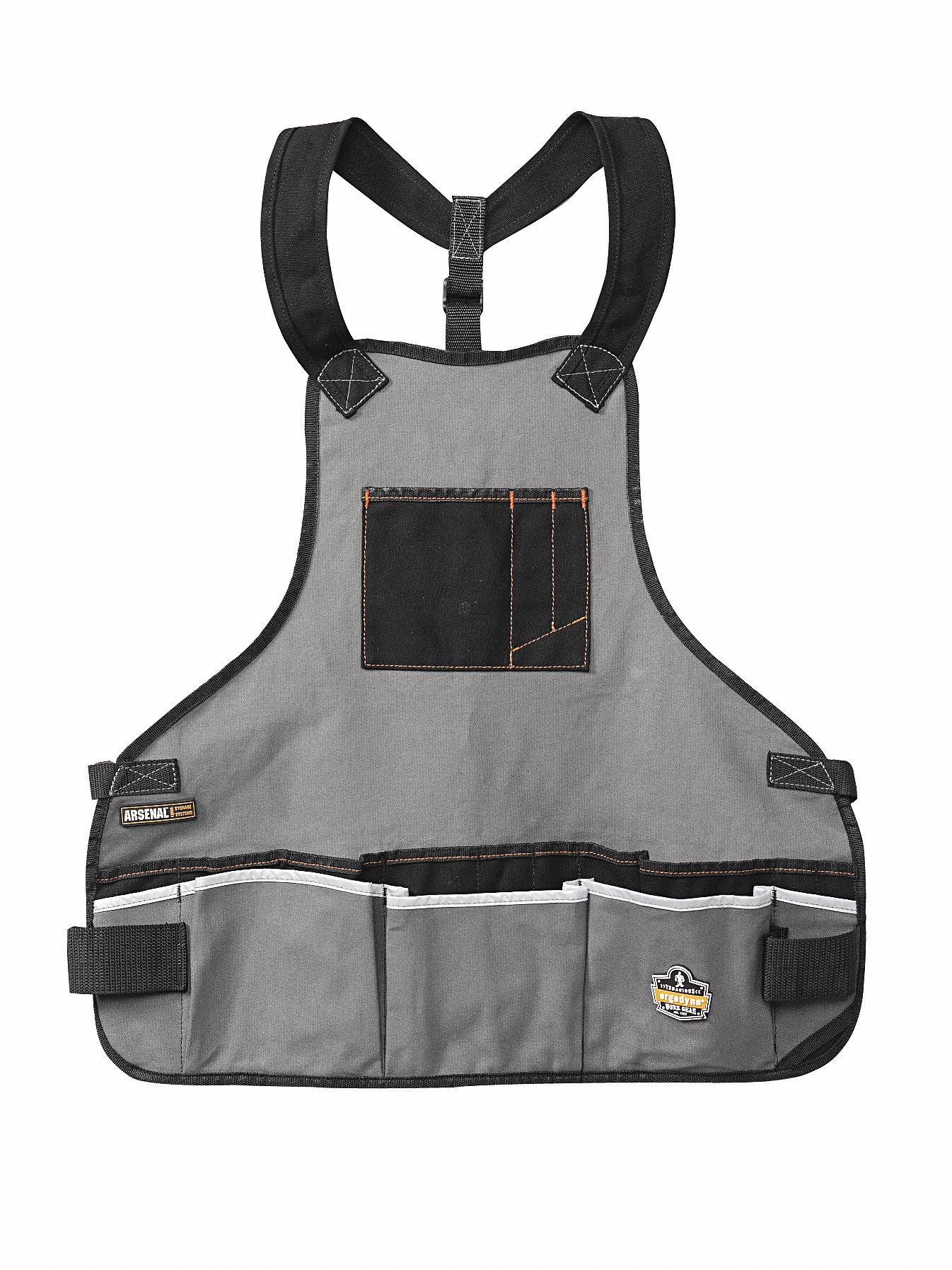 Tool Apron Gray Cotton 28 in to 52 in