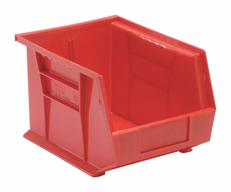 F0604 Hang and Stack Bin Red PP 7 in