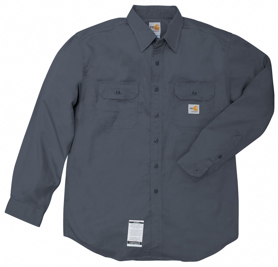 E6404 FR Long Sleeve Shirt Navy M Button