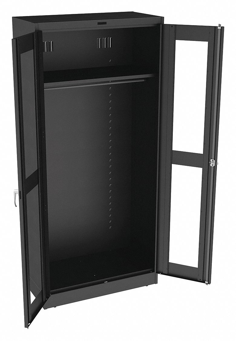 E4470 Storage Cabinet 78 x36 x18 Black 1Shlv