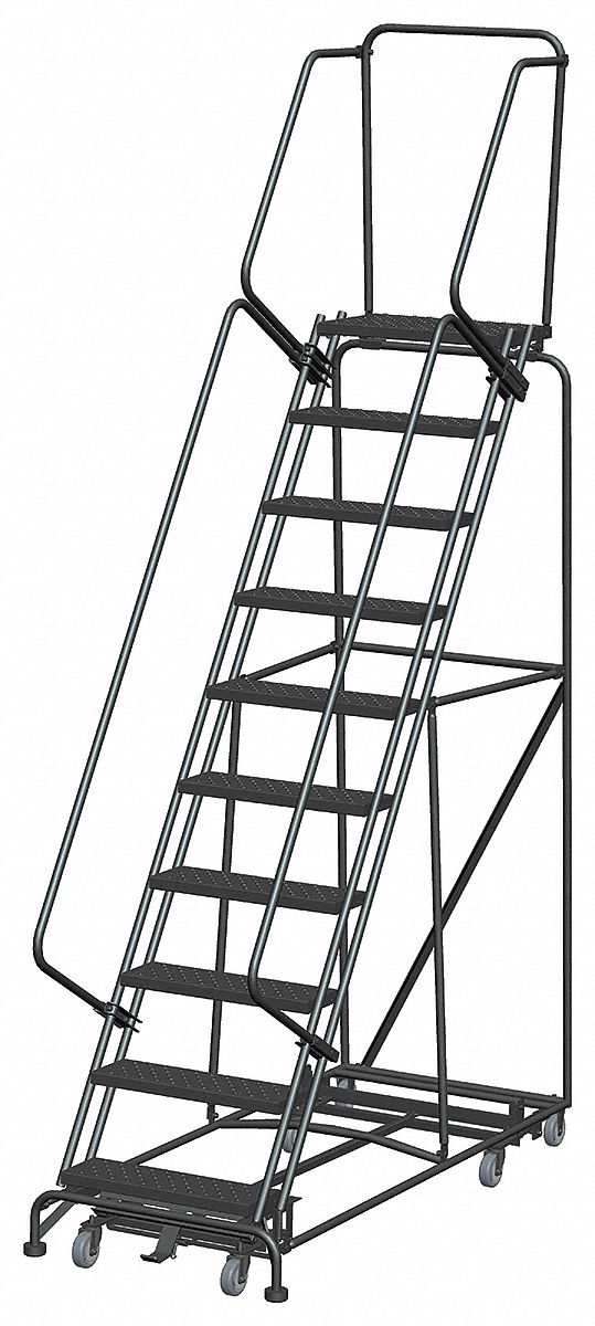 Lockstep Rolling Ladder Steel 100 In.H