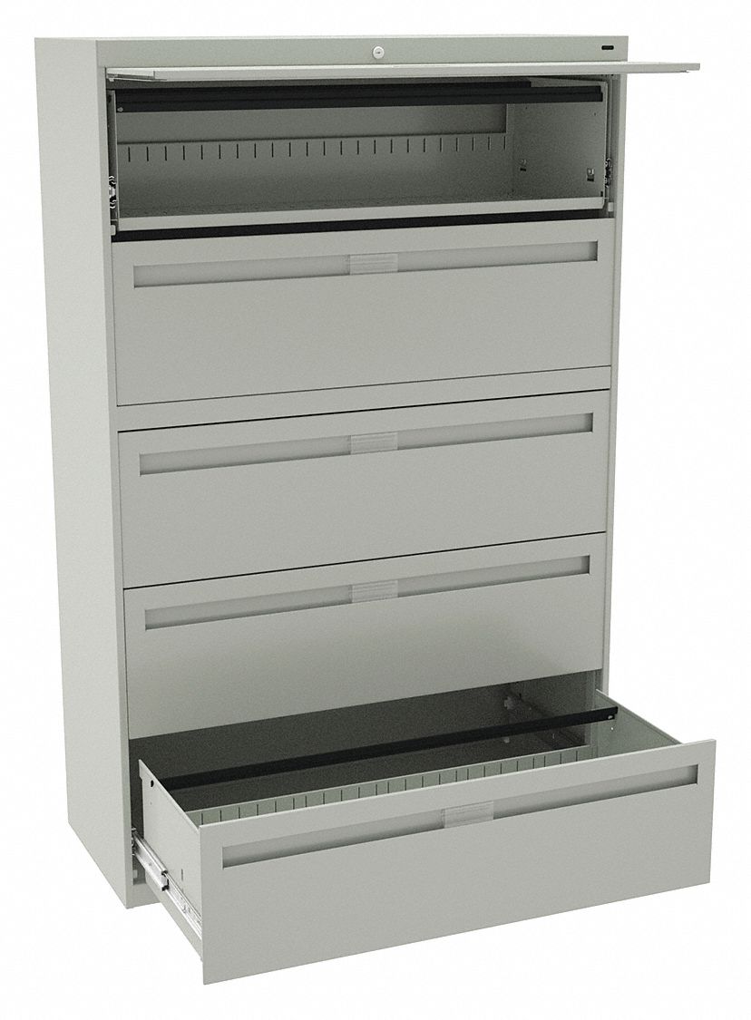 Lateral File Cabinet Light Gray