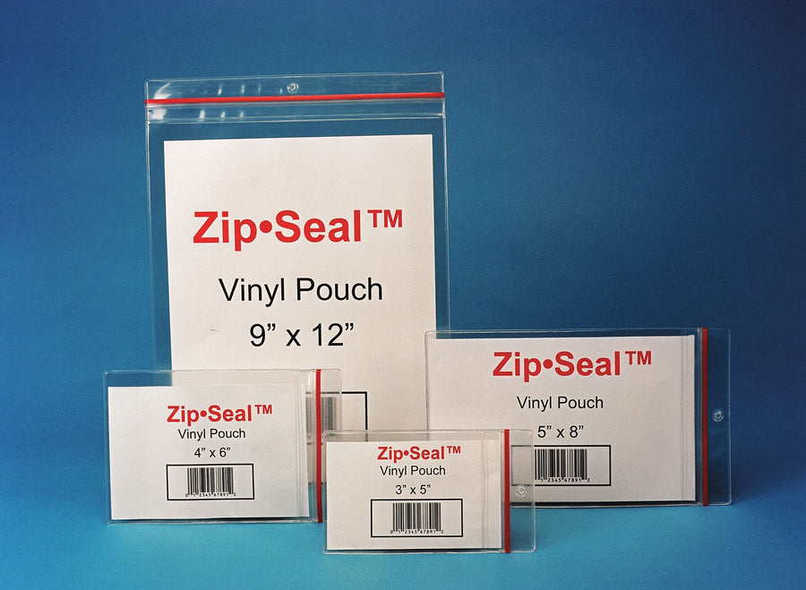 Label Holder Clear Zip Sealed Pouch PK25