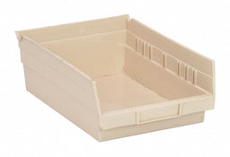 F0615 Shelf Bin Ivory Polypropylene 4 in