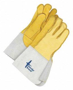 Leather Gloves Cowhide Palm Gauntlet