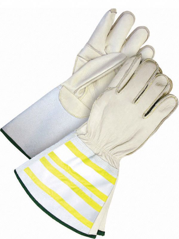 Leather Gloves Gauntlet Cuff S