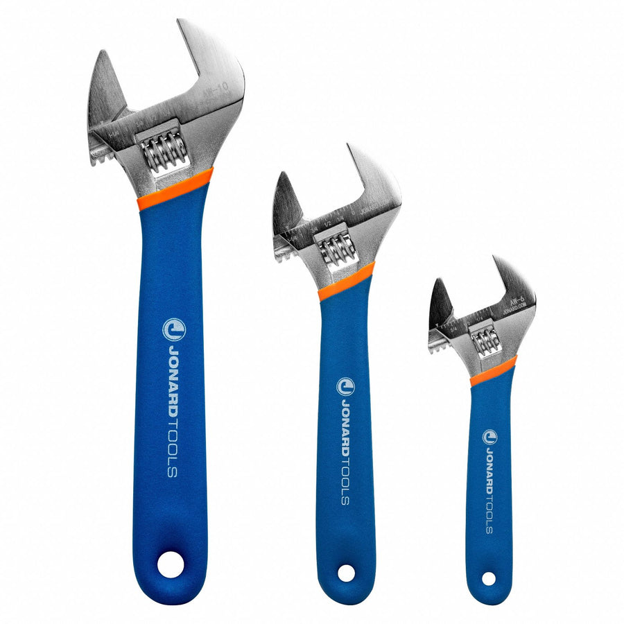 Adj. Wrench Sets Vinyl Chrome 6 to 10