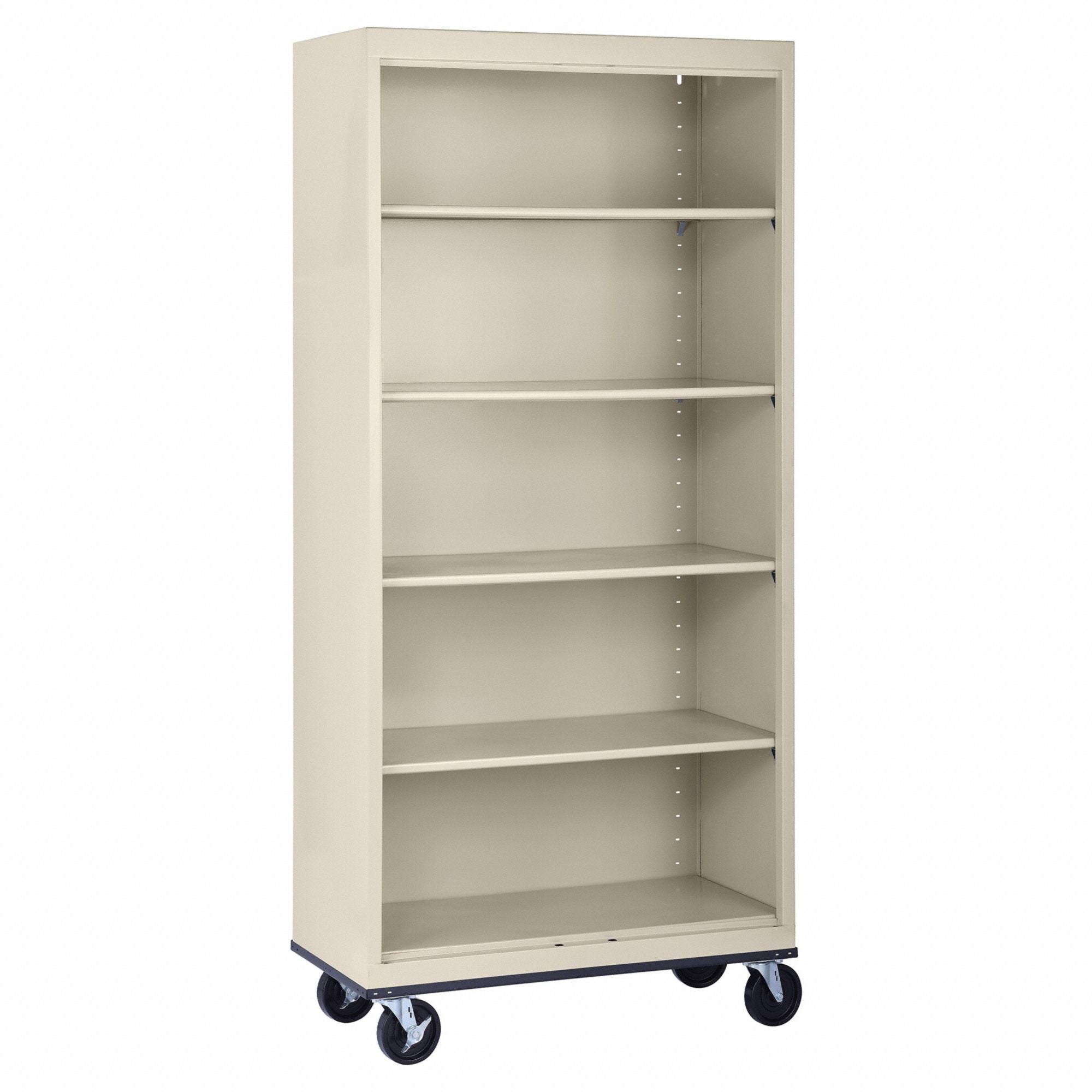 Mobile Bookcase 78 in H Putty