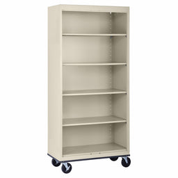 Mobile Bookcase 78 in H Putty