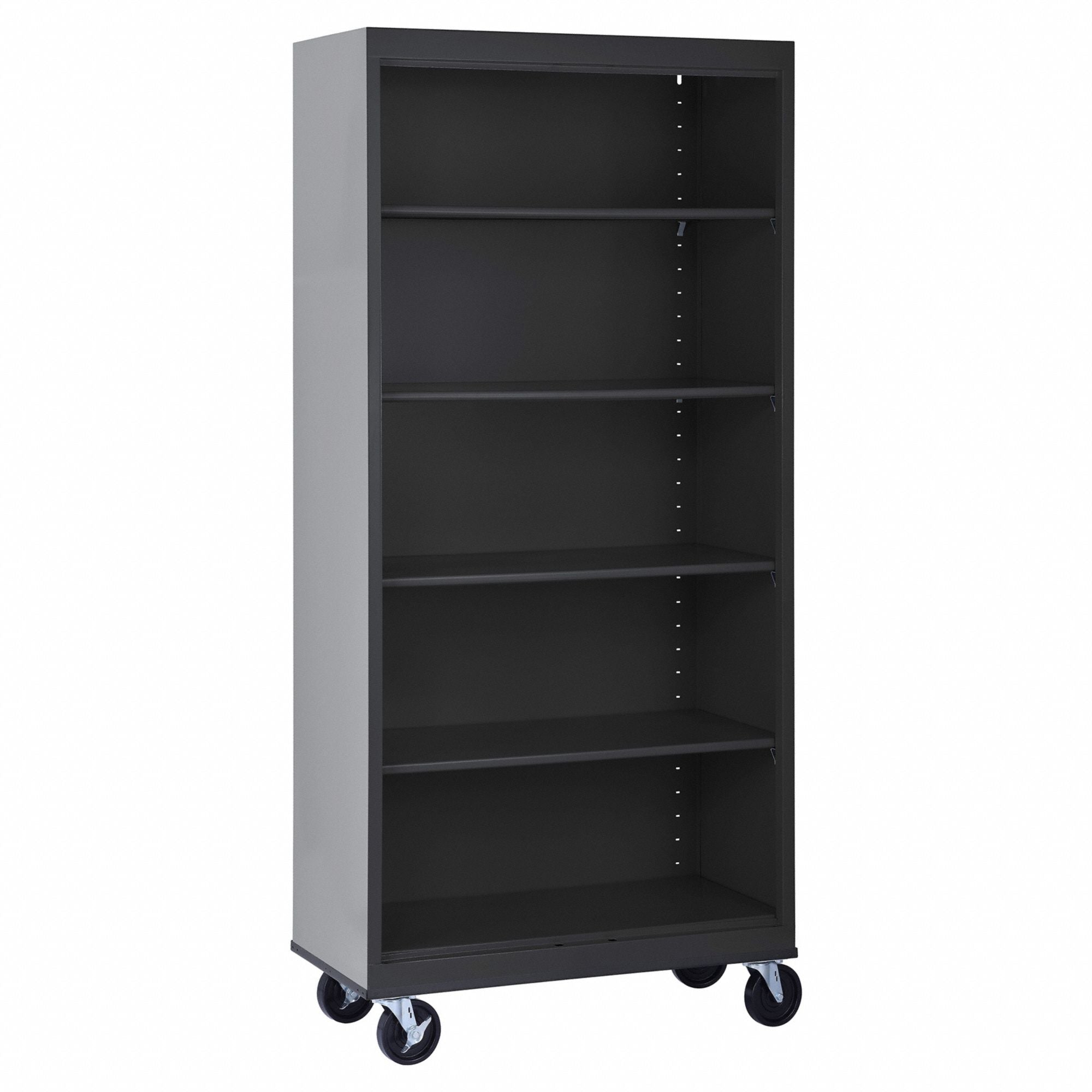 Mobile Bookcase 78 in H Black