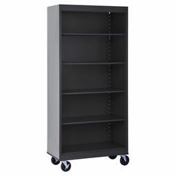 Mobile Bookcase 78 in H Black
