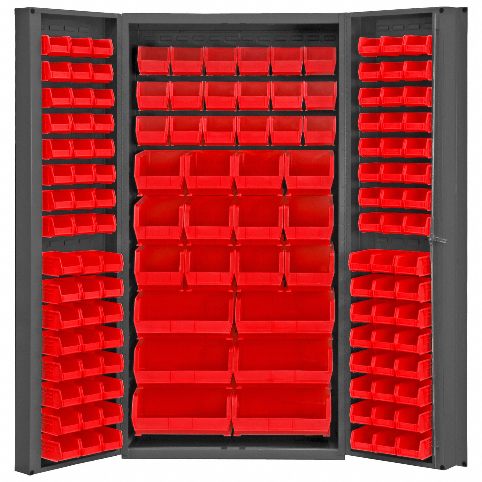 K4890 Bin Cabinet 72 x36 x24 Gray 132RedBns