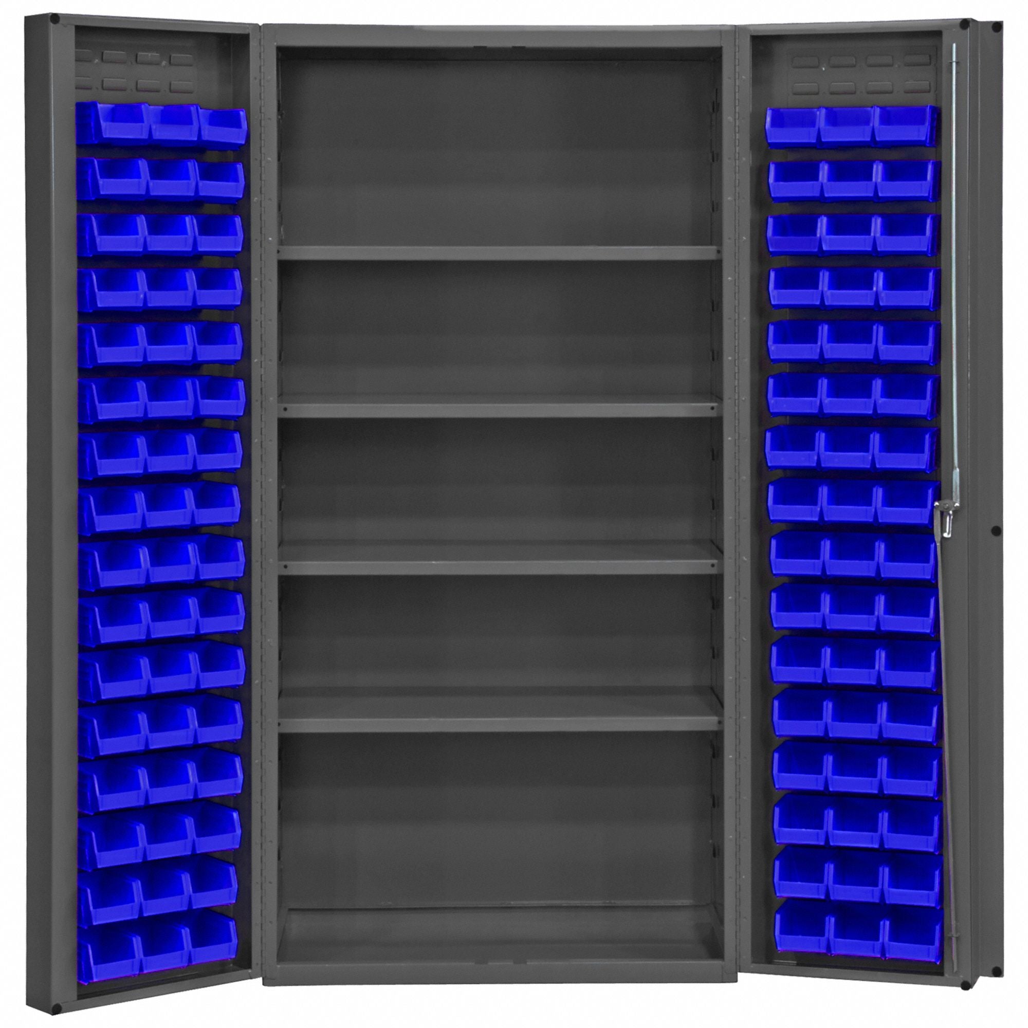 K4910 Bin Cabinet 72 x36 x24 Gray 96BlueBns