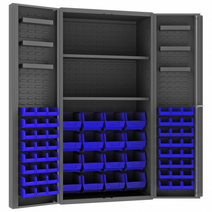 K4909 Bin Cabinet 72 x36 x24 Gray 64BlueBns