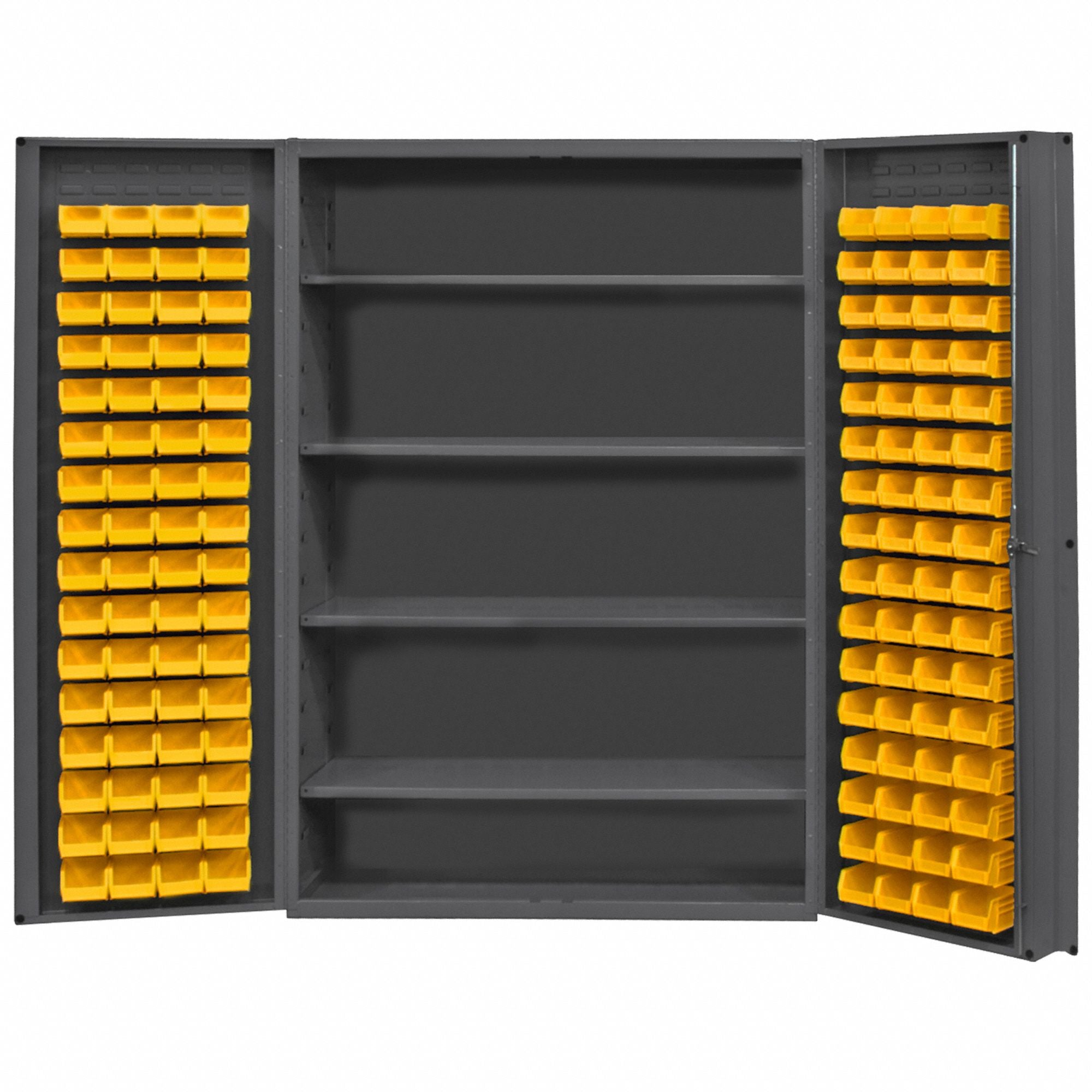K4913 Bin Cabinet 72 x48 x24 Gray 128YlwBns