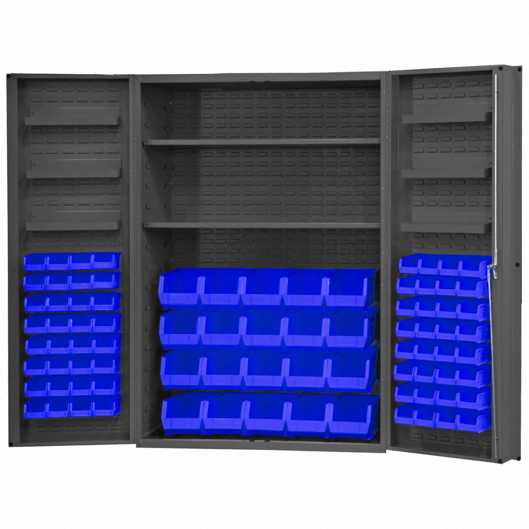 K4912 Bin Cabinet 72 x48 x24 Gray 84BlueBns