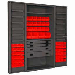 K4935 Bin Cabinet Gray 72 x36 x24 58RdBns