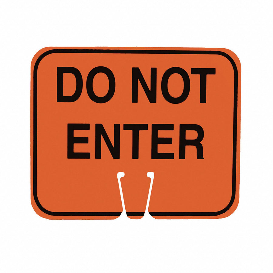 Traffic Cone Sign 12-1/2 L ABS Plastic