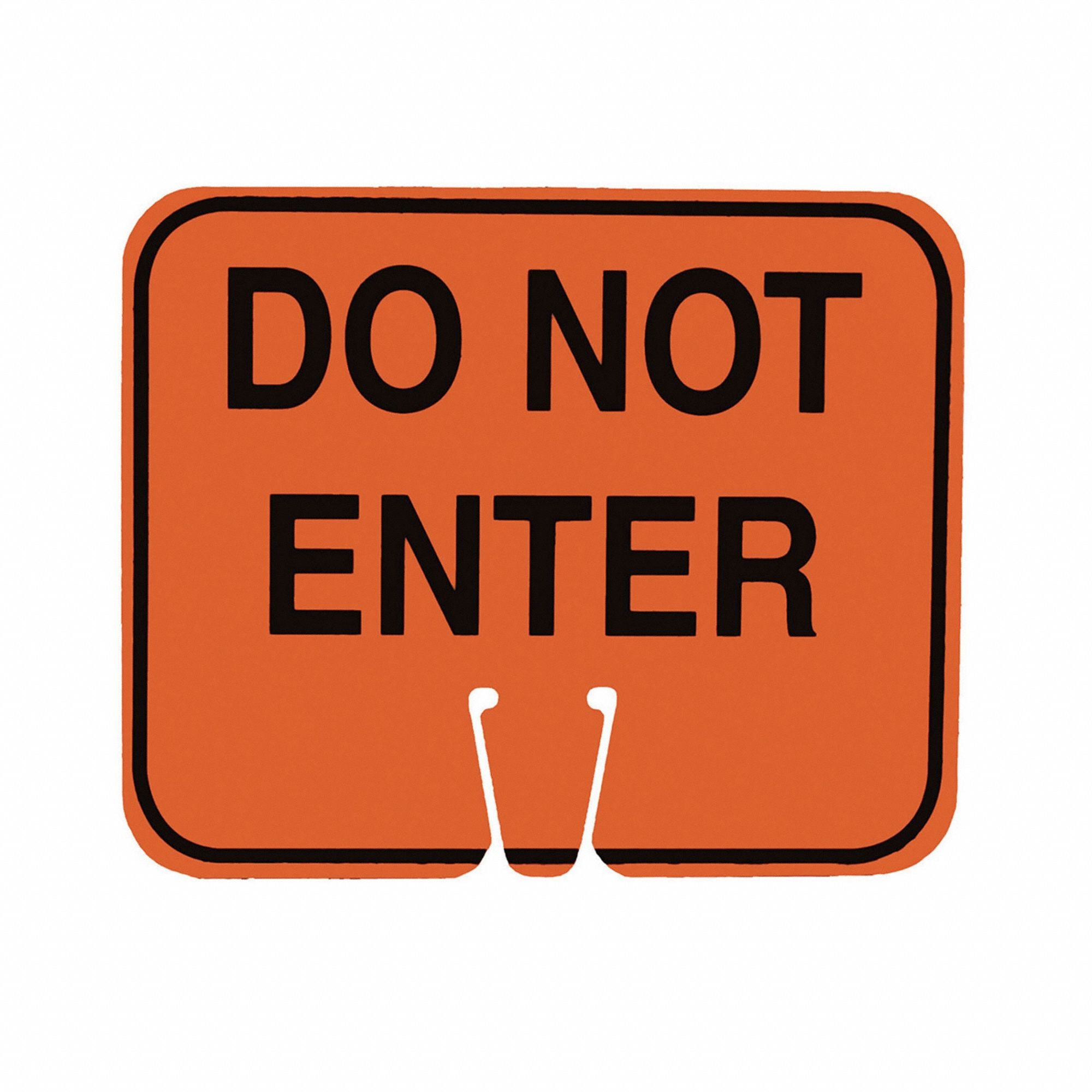 Traffic Cone Sign Orng/Blk Do Not Enter