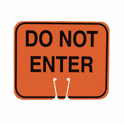 Traffic Cone Sign Orng/Blk Do Not Enter