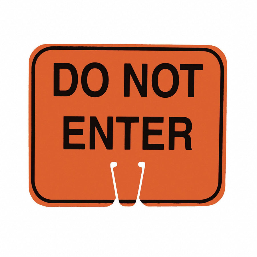 Traffic Cone Sign Orng/Blk Do Not Enter