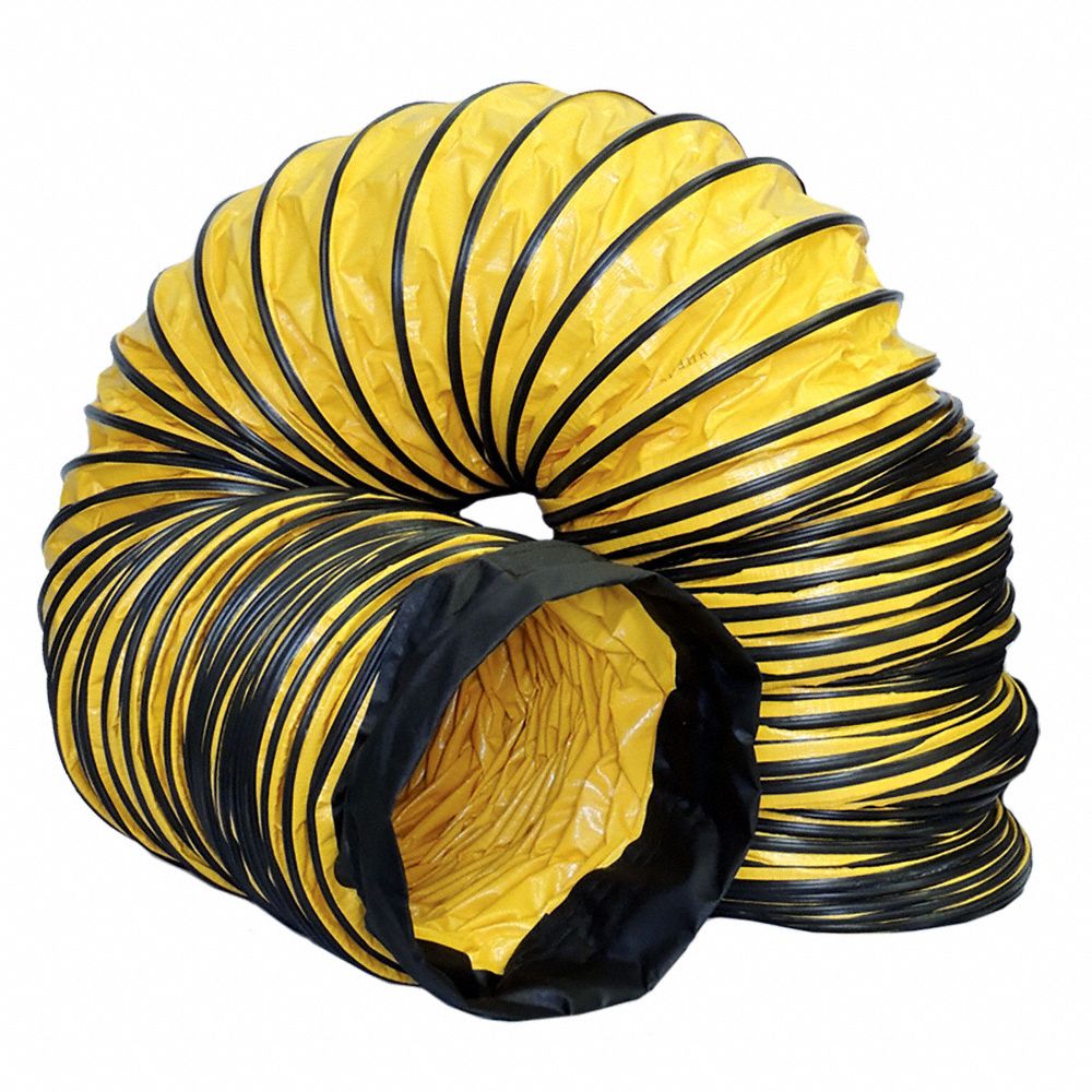 Ventilation Duct 8 in x 15 ft Blk/Ylw