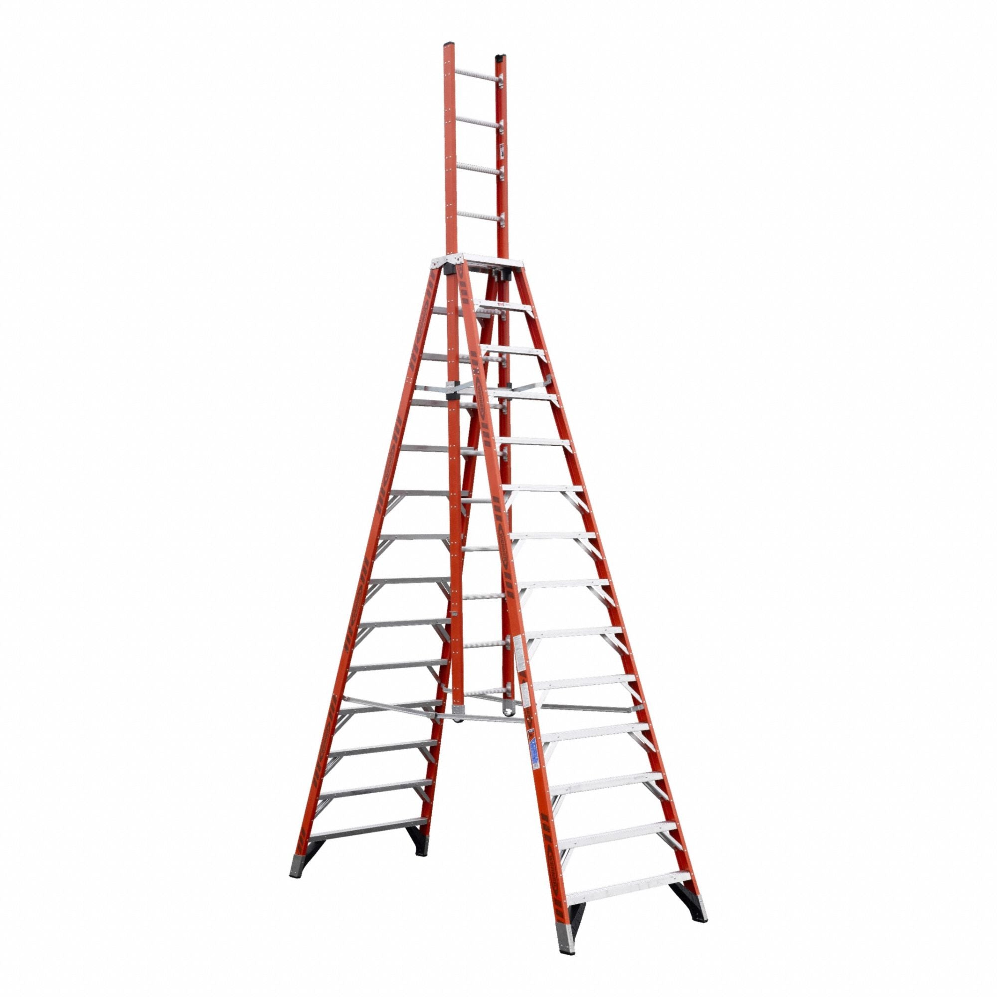 Trestle Extension Ladder Fbrglss 14ft IA