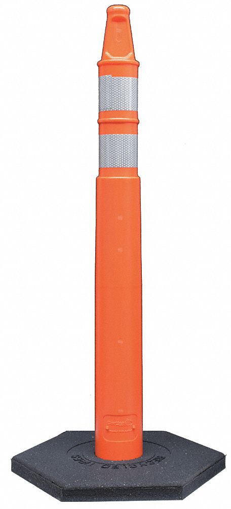 Delineator Post W/Base Orange HDPE 43 H