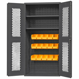 K4948 Bin Cabinet 72 x36 x18 Gray 15YlwBns