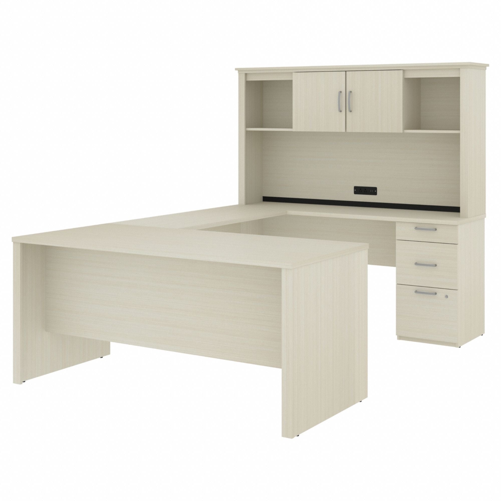 U-Shaped Desk 66 1/2 H White Chocolate