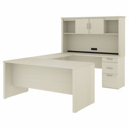 U-Shaped Desk 66 1/2 H White Chocolate
