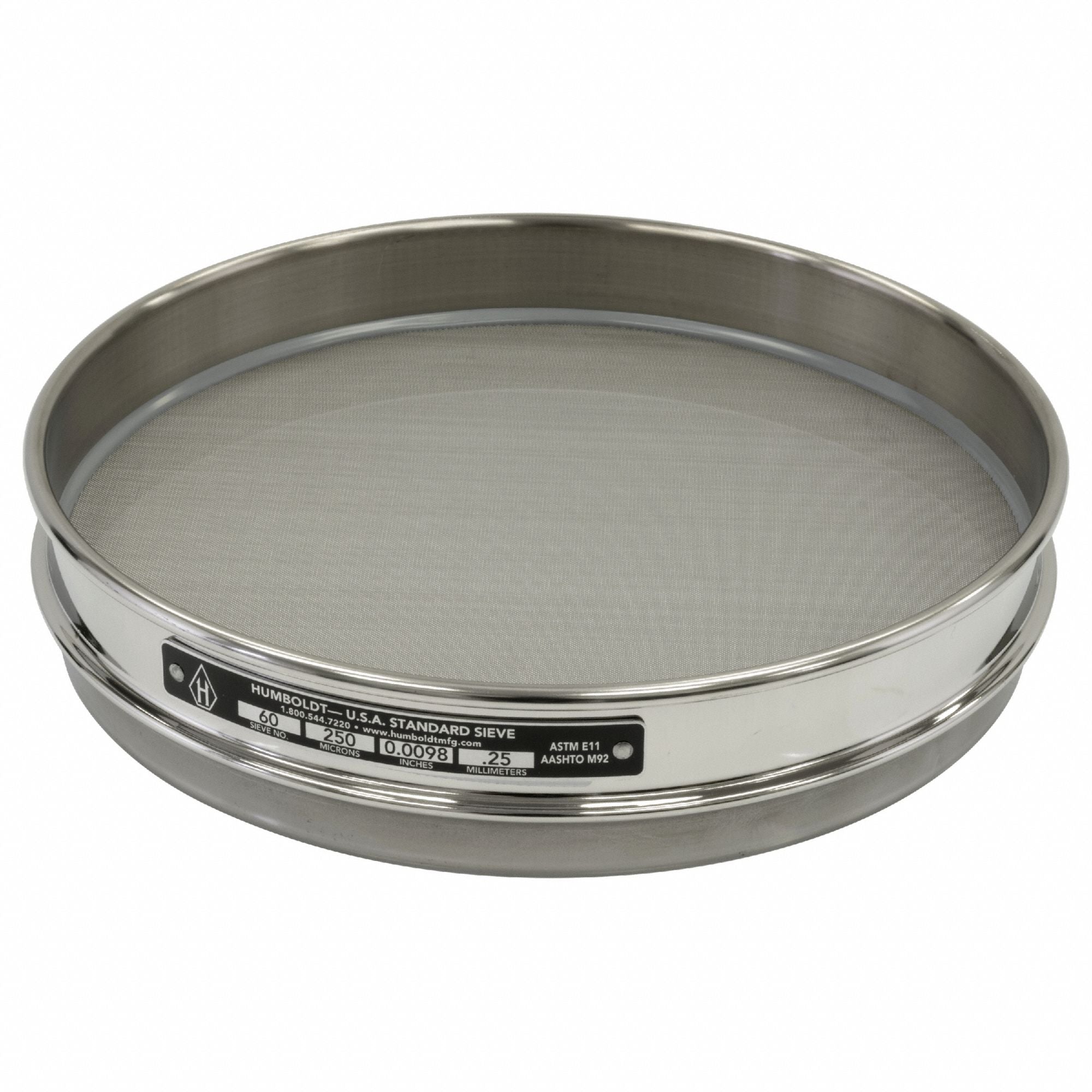 Sieve 8 in SS Frame SS Mesh No 60