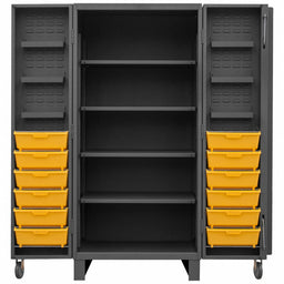 Bin Cabinet 78 x36 x36 Gray 12YlwBns