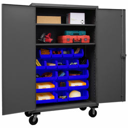 K4887 Bin Cabinet 80 x48 x24 Gray 18BlueBns