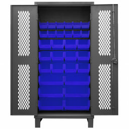 K4945 Bin Cabinet 78 x36 x24 Gray 30BlueBns