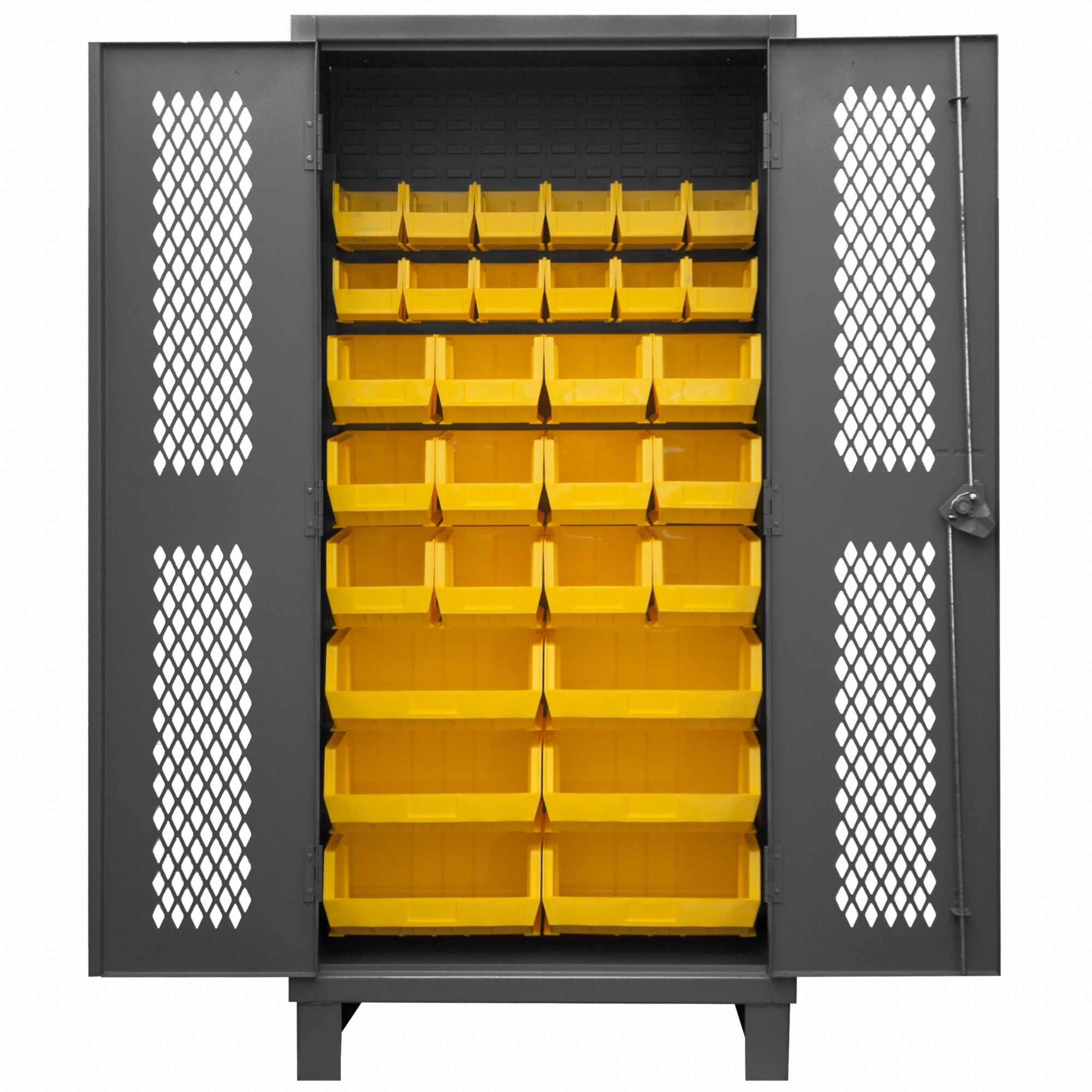 K4945 Bin Cabinet 78 x36 x24 Gray 30YlwBns