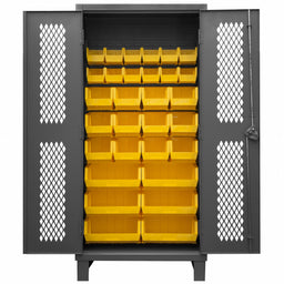 K4945 Bin Cabinet 78 x36 x24 Gray 30YlwBns