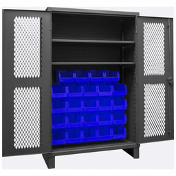 K4954 Bin Cabinet 78 x48 x24 Gray 24BlueBns