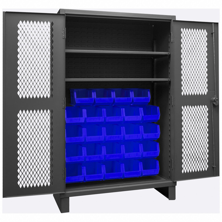 K4954 Bin Cabinet 78 x48 x24 Gray 24BlueBns