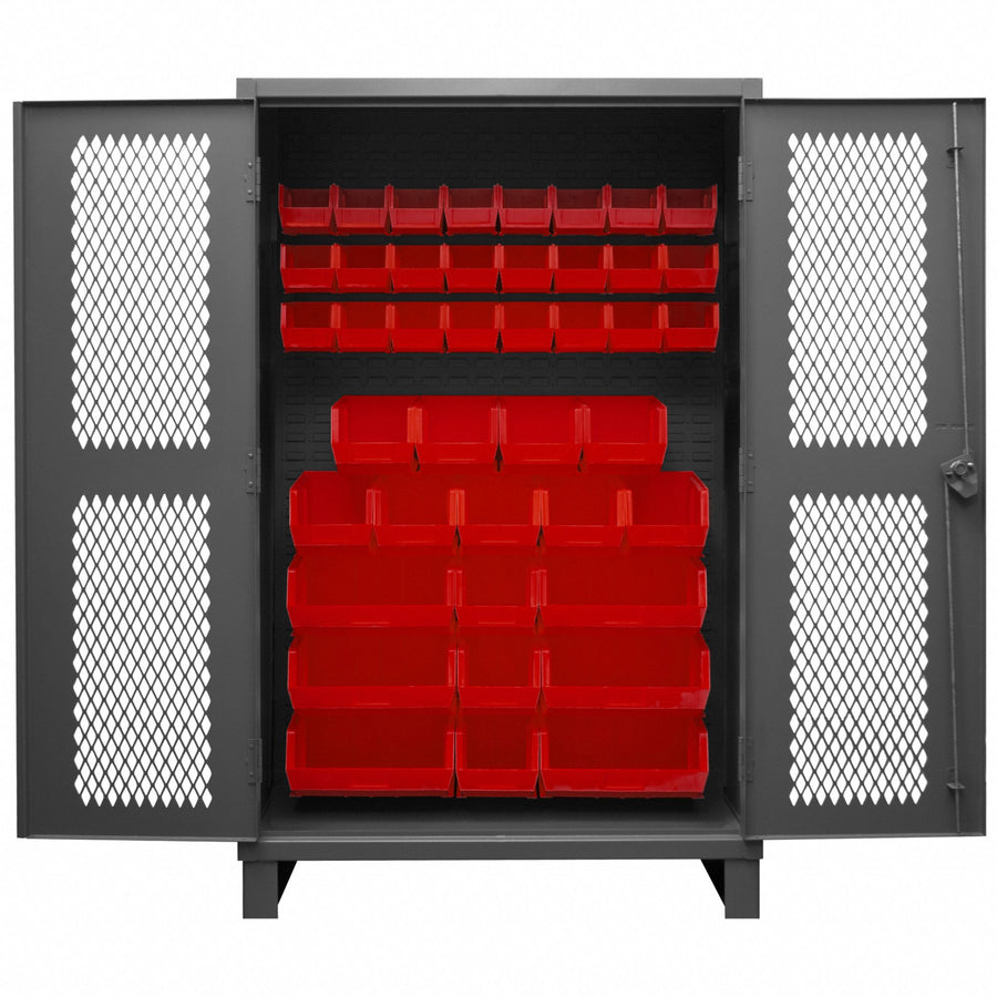 K4946 Bin Cabinet 78 x48 x24 Gray 42RedBns