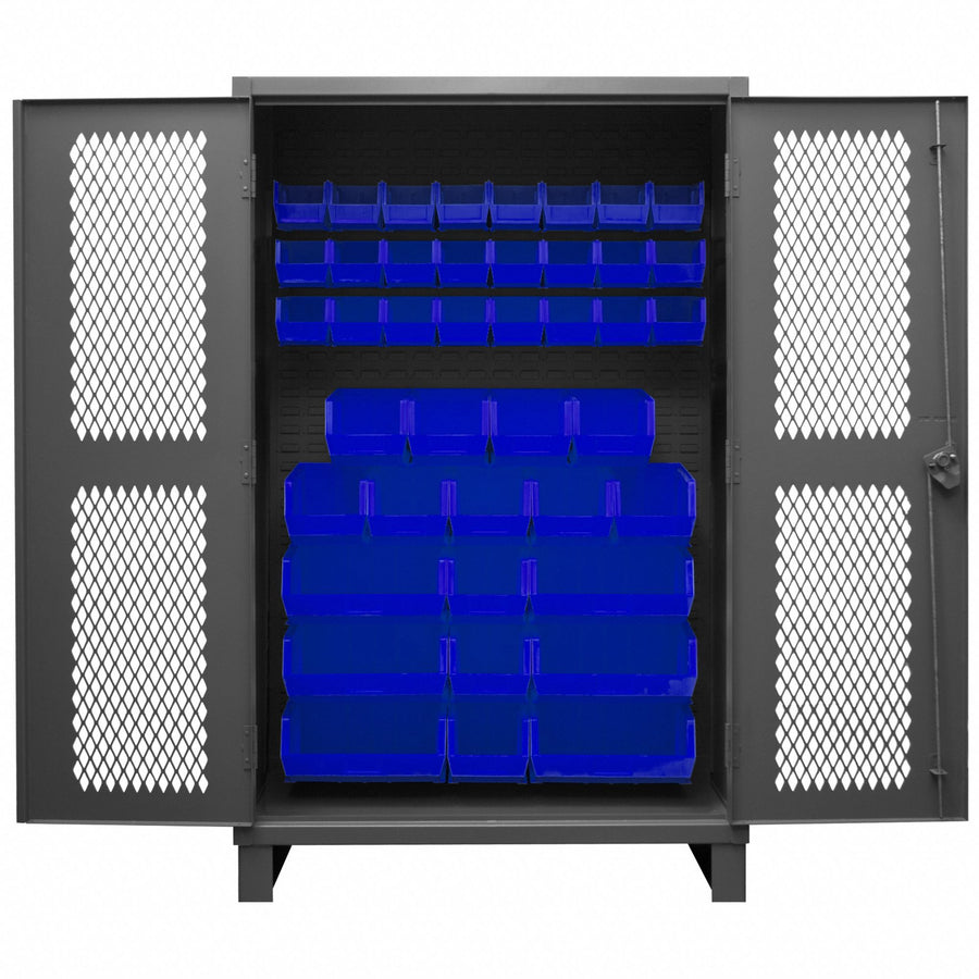 K4946 Bin Cabinet 78 x48 x24 Gray 42BlueBns