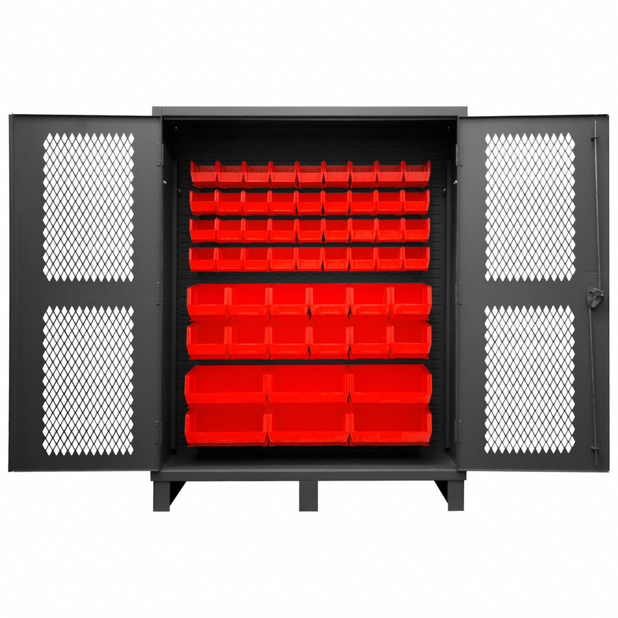 K4947 Bin Cabinet 78 x60 x24 Gray 54RedBns