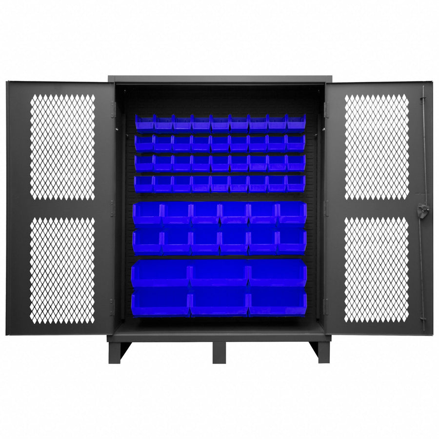 K4947 Bin Cabinet 78 x60 x24 Gray 54BlueBns