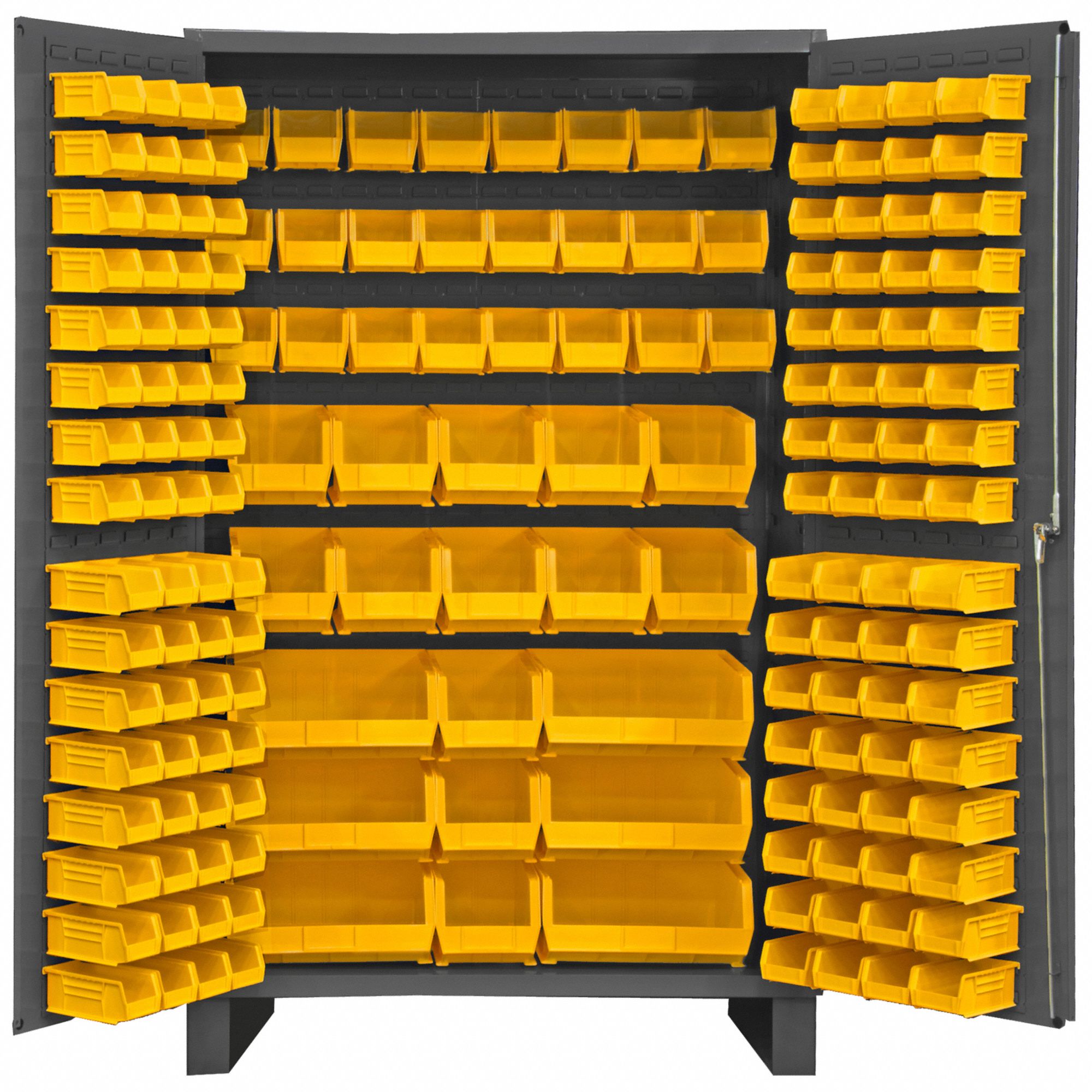 K4893 Bin Cabinet 78 x48 x24 Gray 171YlwBns