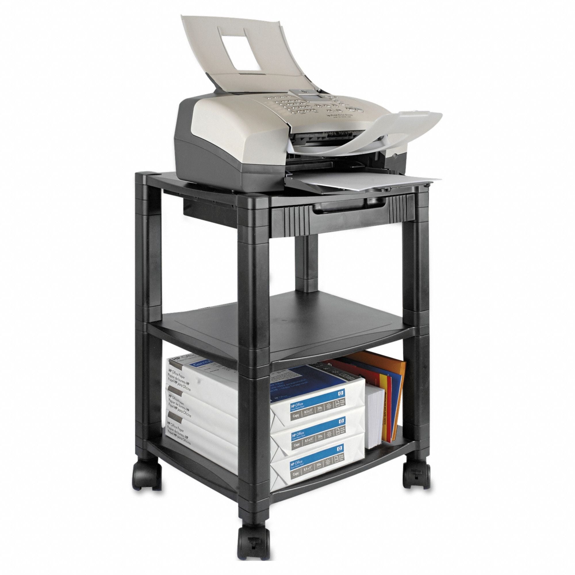 Printer Stand 24 1/2 in H Black