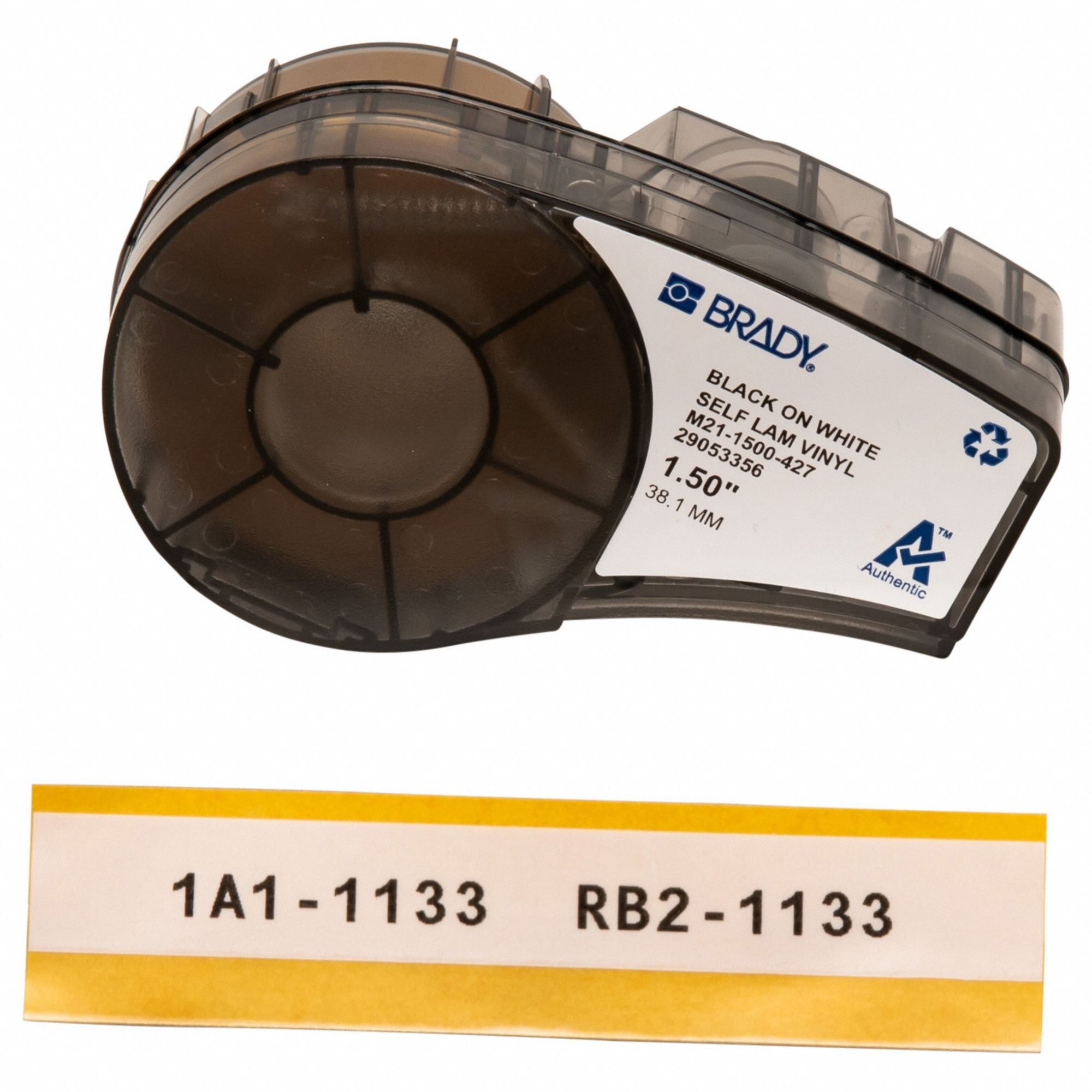 Label Cartridge 1-1/2 W Black/White