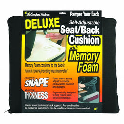 Seat Cushion Memory Foam Black
